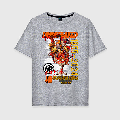 Женская футболка оверсайз Dragon ball Gokuu Son / Меланж – фото 1