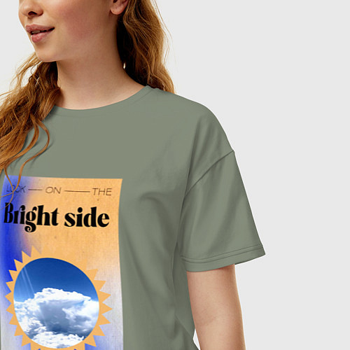 Женская футболка оверсайз Светлая сторона / Авокадо – фото 3