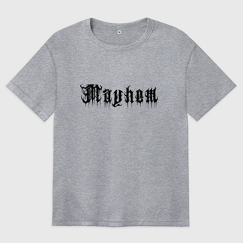 Женская футболка оверсайз Mayhem - phrase / Меланж – фото 1