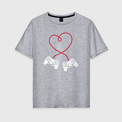 Футболка оверсайз женская Lover gamer, цвет: меланж