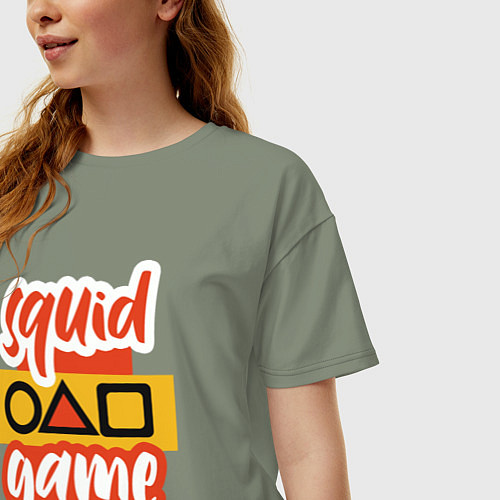 Женская футболка оверсайз Squid game style / Авокадо – фото 3