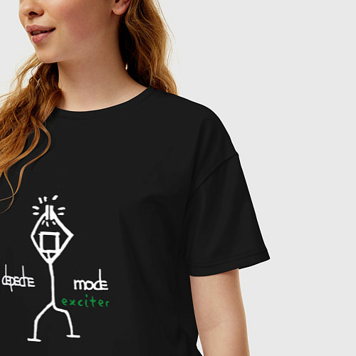 Женская футболка оверсайз Depeche Mode - Exciter merch / Черный – фото 3