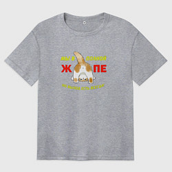 Футболка оверсайз женская Мы в полной жопе, цвет: меланж