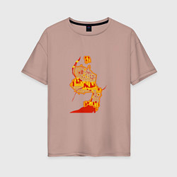 Футболка оверсайз женская НСК, цвет: пыльно-розовый