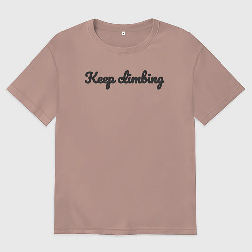 Женская футболка оверсайз Безумный горный / Пыльно-розовый – фото 1