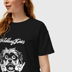 Футболка оверсайз женская Rolling Stones rock dog, цвет: черный — фото 2