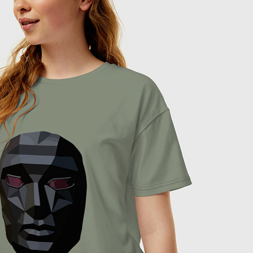 Женская футболка оверсайз Маска босса / Авокадо – фото 3