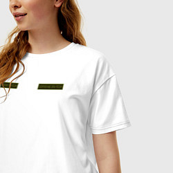Футболка оверсайз женская Шеврон: вооружённые силы, цвет: белый — фото 2