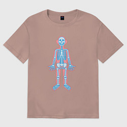 Женская футболка оверсайз Скелетик