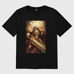 Женская футболка оверсайз Император человечества - Вархаммер 40000