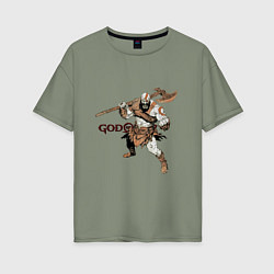 Футболка оверсайз женская Кратос - God Of War, цвет: авокадо