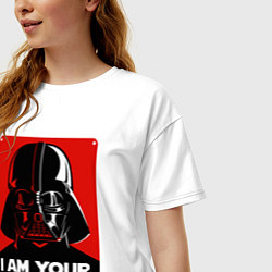 Футболка оверсайз женская Darth Vader, цвет: белый — фото 2