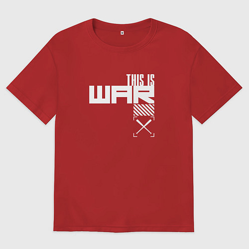 Женская футболка оверсайз FFDP / Красный – фото 1