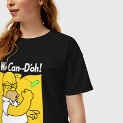 Футболка оверсайз женская Homer can doh, цвет: черный — фото 2