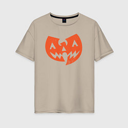Футболка оверсайз женская Wu-Tang halloween, цвет: миндальный