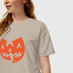 Футболка оверсайз женская Wu-Tang halloween, цвет: миндальный — фото 2