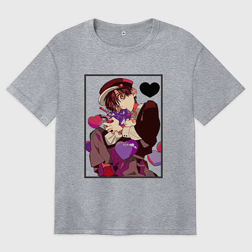 Женская футболка оверсайз Туалетный мальчик Ханако / Меланж – фото 1