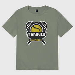 Футболка оверсайз женская Tennis championship, цвет: авокадо