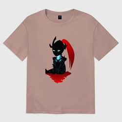 Футболка оверсайз женская Igris - solo leveling, цвет: пыльно-розовый