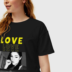 Футболка оверсайз женская Любовь от Саши Грей, цвет: черный — фото 2