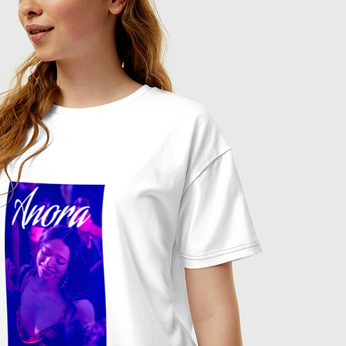 Женская футболка оверсайз Anora / Белый – фото 3