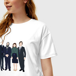 Футболка оверсайз женская Разделение команда, цвет: белый — фото 2