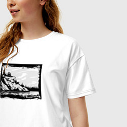 Футболка оверсайз женская Дикие тропы и оффроад, цвет: белый — фото 2