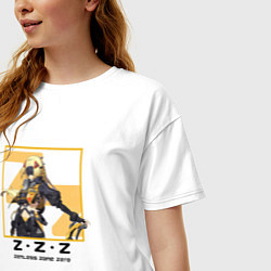 Футболка оверсайз женская Гашетка - Zenless Zone Zero, цвет: белый — фото 2