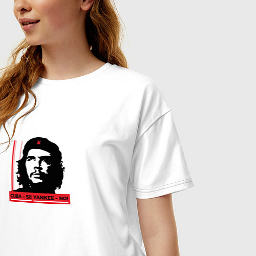 Женская футболка оверсайз Куба да янки нет / Белый – фото 3