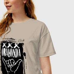 Футболка оверсайз женская Обаюнда мем, цвет: миндальный — фото 2