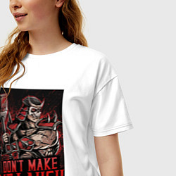 Футболка оверсайз женская Шао Кан - не смеши меня - Mortal Kombat, цвет: белый — фото 2
