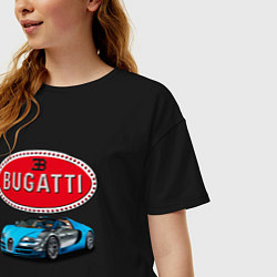 Футболка оверсайз женская Bugatti - motorsport, цвет: черный — фото 2