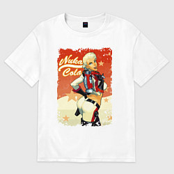 Футболка оверсайз женская Fallout - nuka cola playbill, цвет: белый