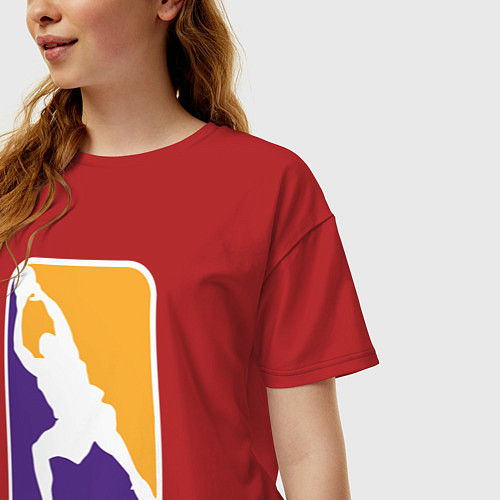 Женская футболка оверсайз Shaq attack / Красный – фото 3