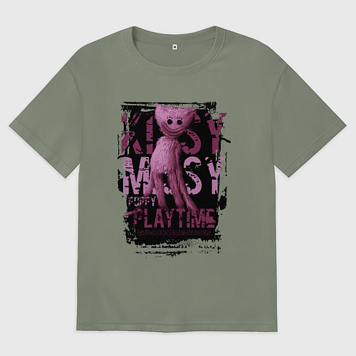 Женская футболка оверсайз Кисси Мисси из Poppy Playtime / Авокадо – фото 1