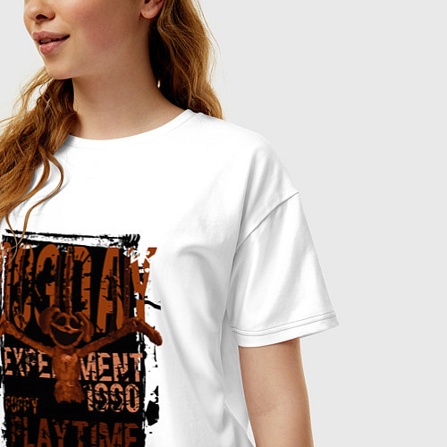 Женская футболка оверсайз Пеклопёс DogDay / Белый – фото 3