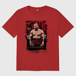 Женская футболка оверсайз Майк Тайсон мировой бокс