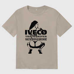 Женская футболка оверсайз Iveco дальнобойщик сексмашина