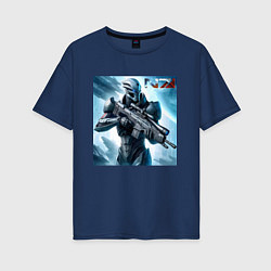 Женская футболка оверсайз Mass Effect - N7 ai art