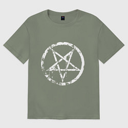 Футболка оверсайз женская Star pentagram, цвет: авокадо