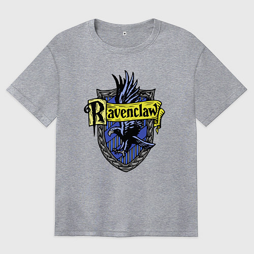 Женская футболка оверсайз Ravenclaw emblem / Меланж – фото 1