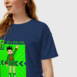 Футболка оверсайз женская Хантер Гон, цвет: тёмно-синий — фото 2