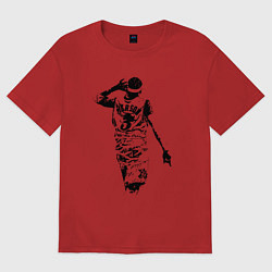 Футболка оверсайз женская Allen Iverson NBA, цвет: красный