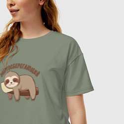 Футболка оверсайз женская Энергосберегающий, цвет: авокадо — фото 2