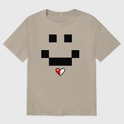 Женская футболка оверсайз Minecraft улыбка и любовь