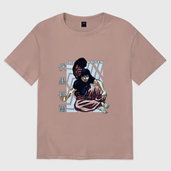 Футболка оверсайз женская Магическая битва Тоджи, цвет: пыльно-розовый