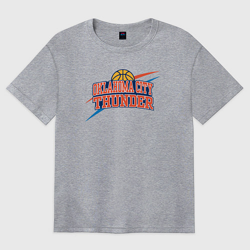 Женская футболка оверсайз NBA Oklahoma / Меланж – фото 1