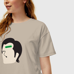 Футболка оверсайз женская Марк Разделение, цвет: миндальный — фото 2