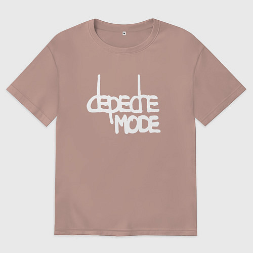 Женская футболка оверсайз Depeche Mode - exciter logo / Пыльно-розовый – фото 1