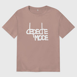 Женская футболка оверсайз Depeche Mode - exciter logo